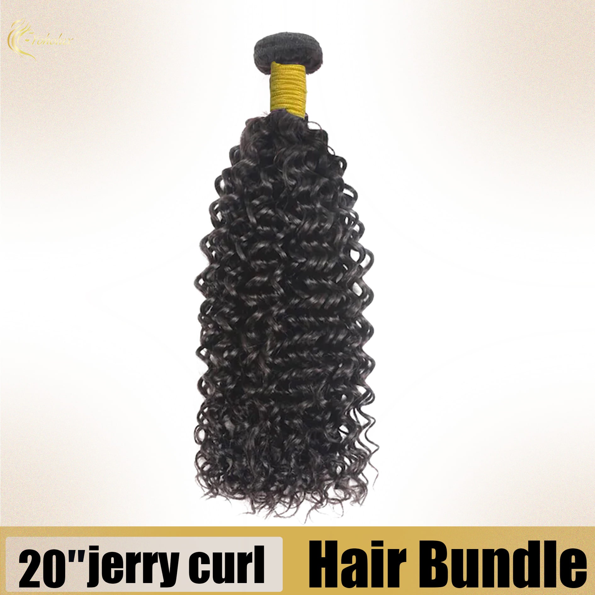 Yoholus Jerry Curl Hair Bundle 100% Human Hair