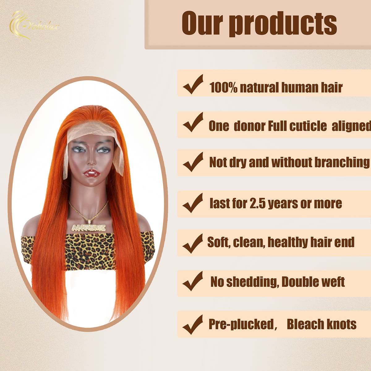 Yoholus 350 Straight Wig with 13*4 Transparent Lace Frontal