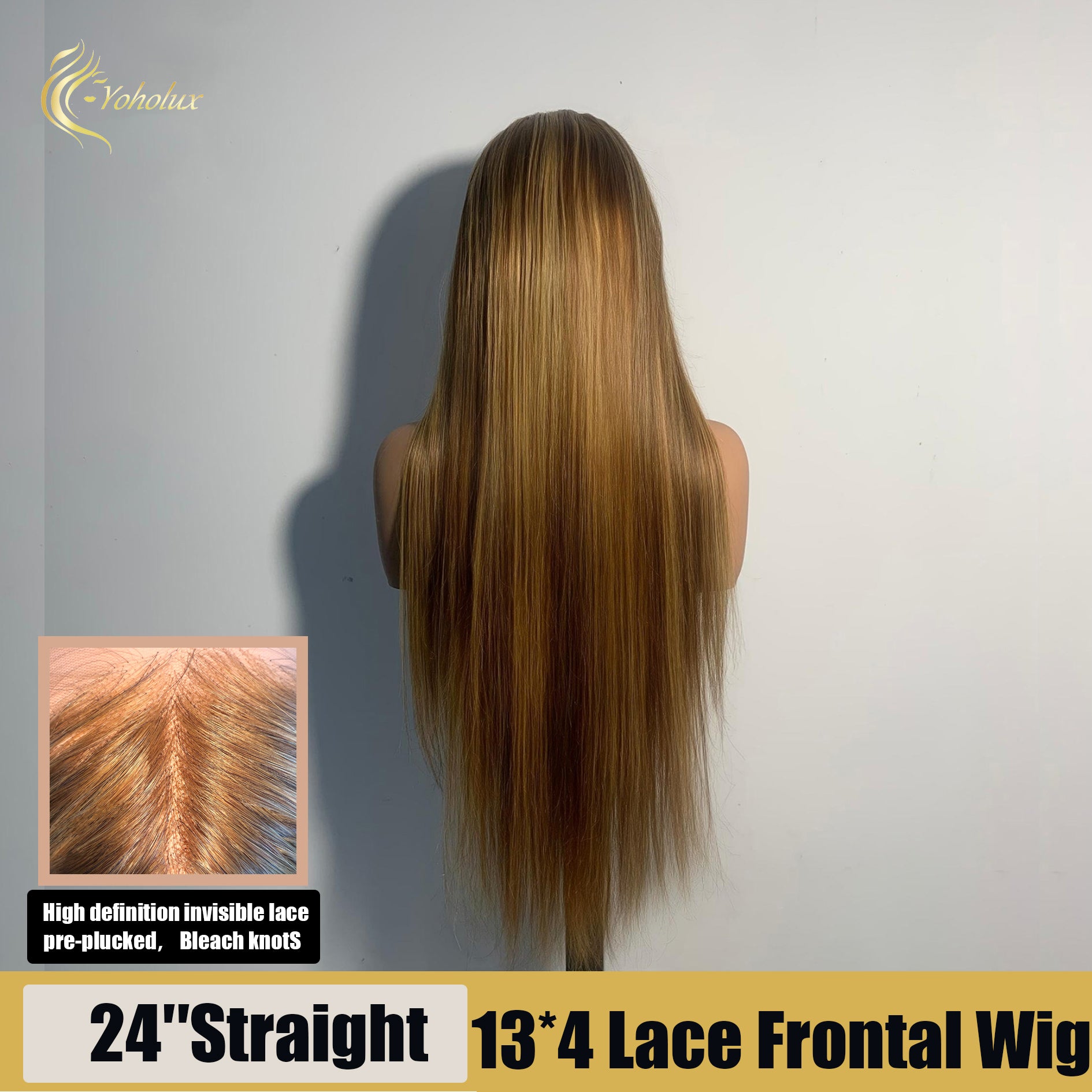 Yoholux Human Hair Wig 13*4 Lace Frontal Straight Wig
