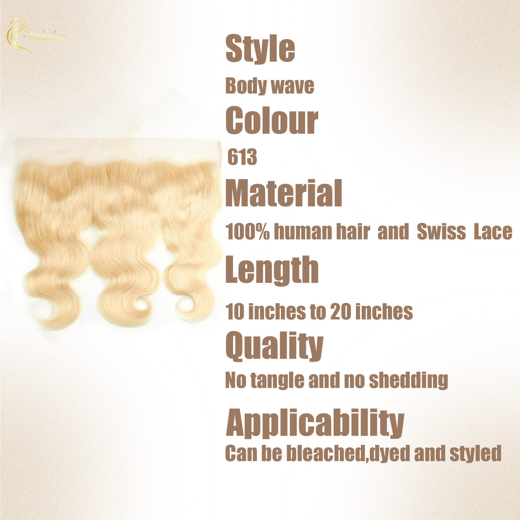 Yoholus Body Wave 13*4 Lace Frontal 100% Human Hair