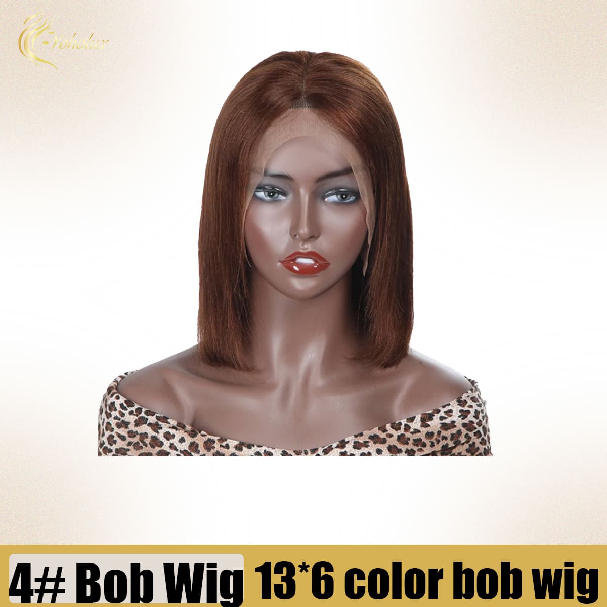 Yoholus 4# Bob Wig with 13*6 Transparent Lace Frontal