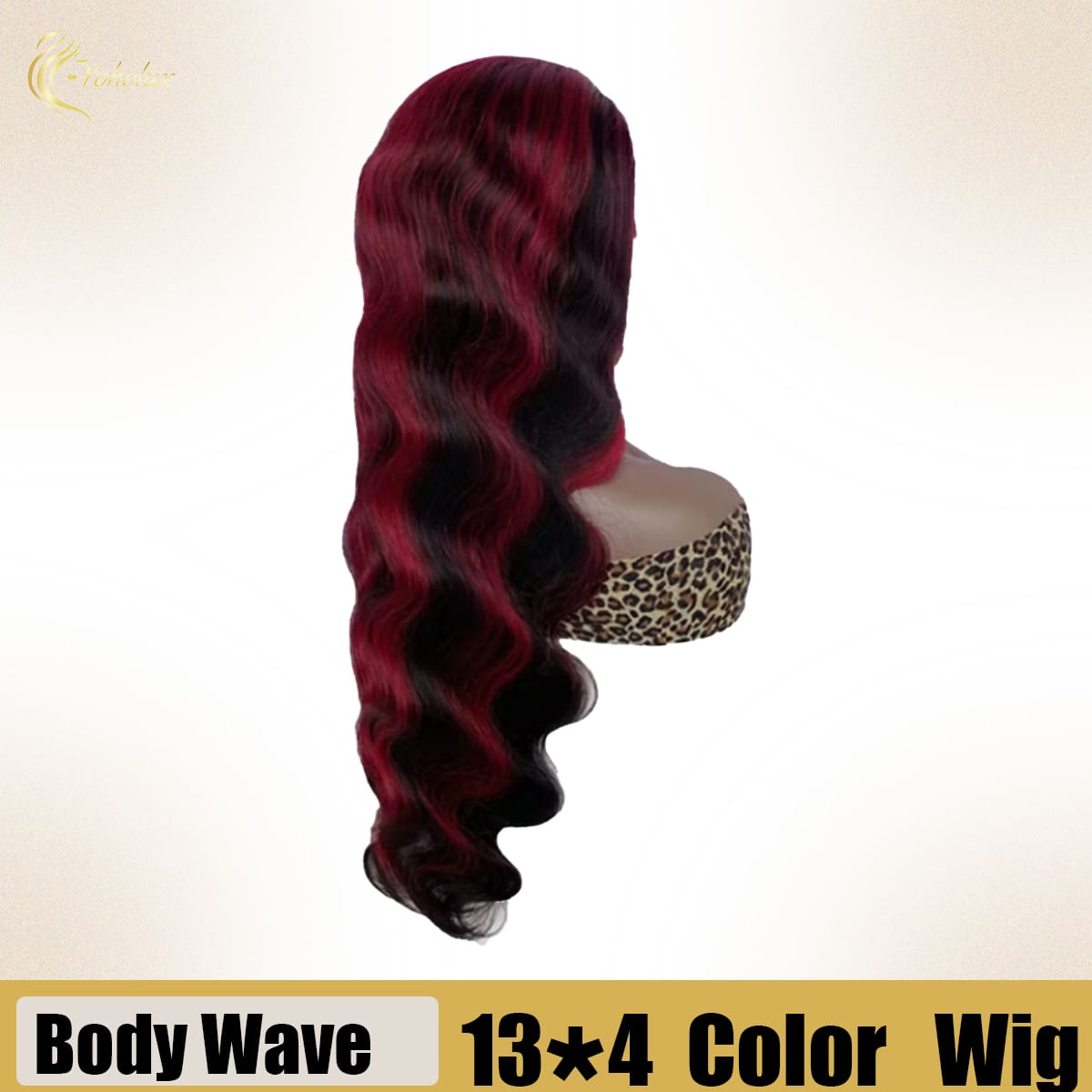 Yoholus P1b/Bug Body Wave Wig with 13*4 Transparent Lace Frontal