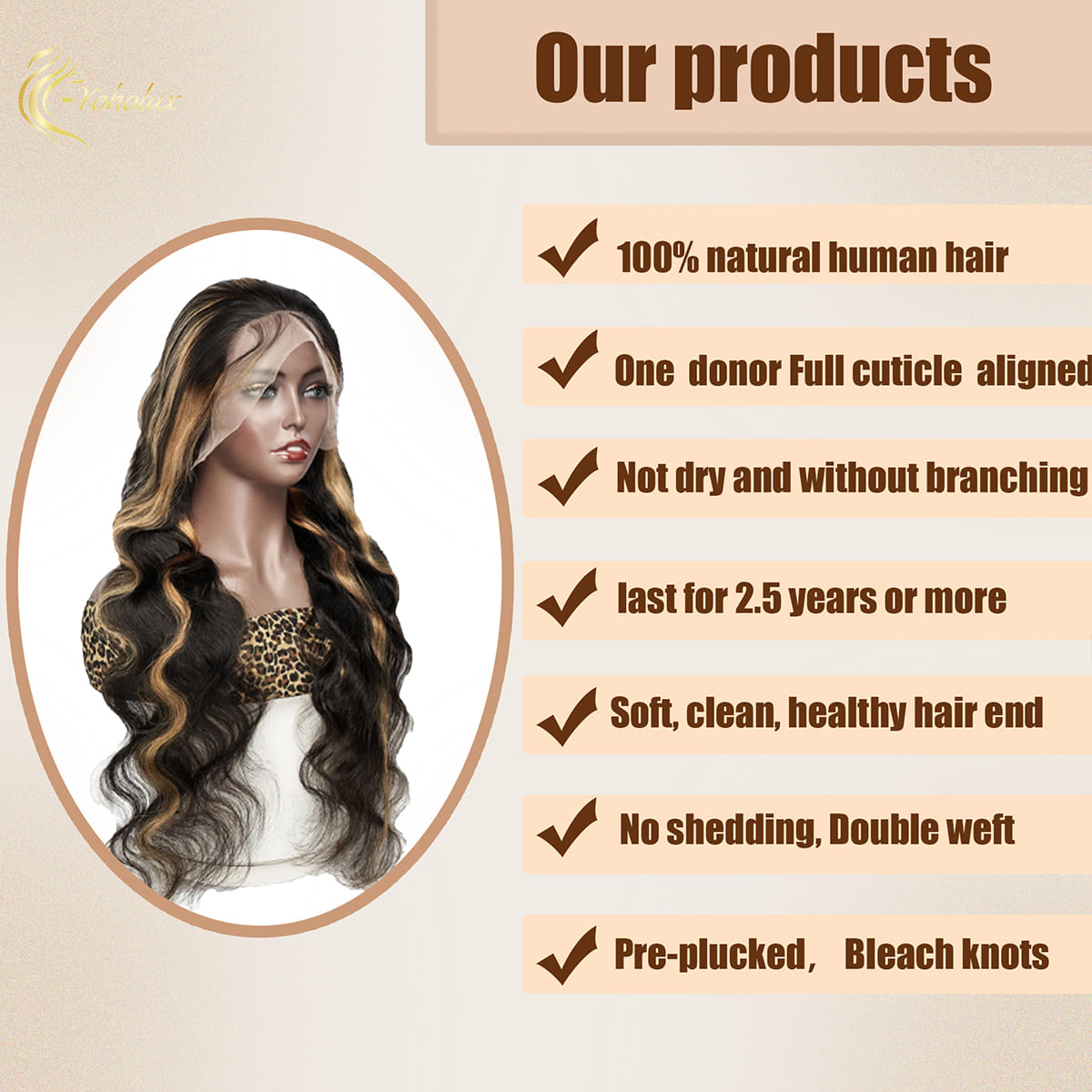 Yoholus P1b27# Body Wave Wig with 13*4 Transparent Lace Frontal