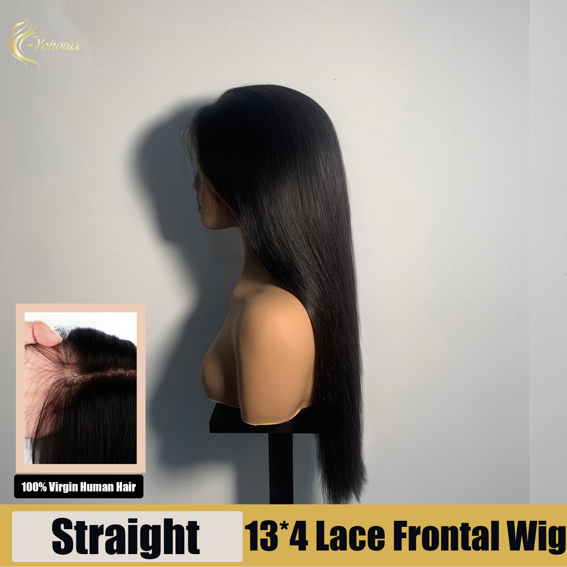Yoholux 13*4 Lace Frontal Wig Straight Human Hair
