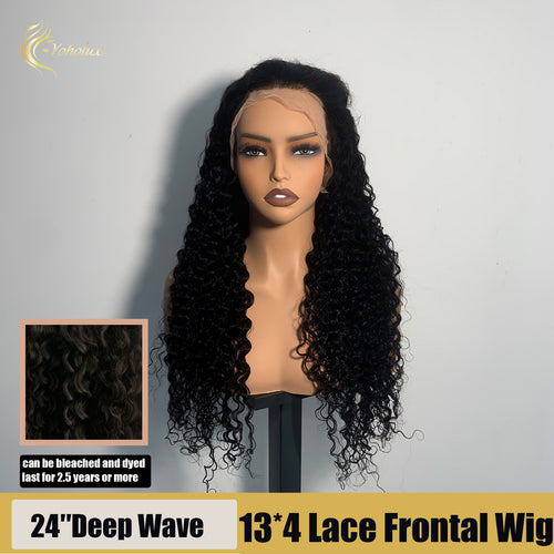 Yoholus 13*4 Lace frontal wig Deep Wave Transparent Lace Wig
