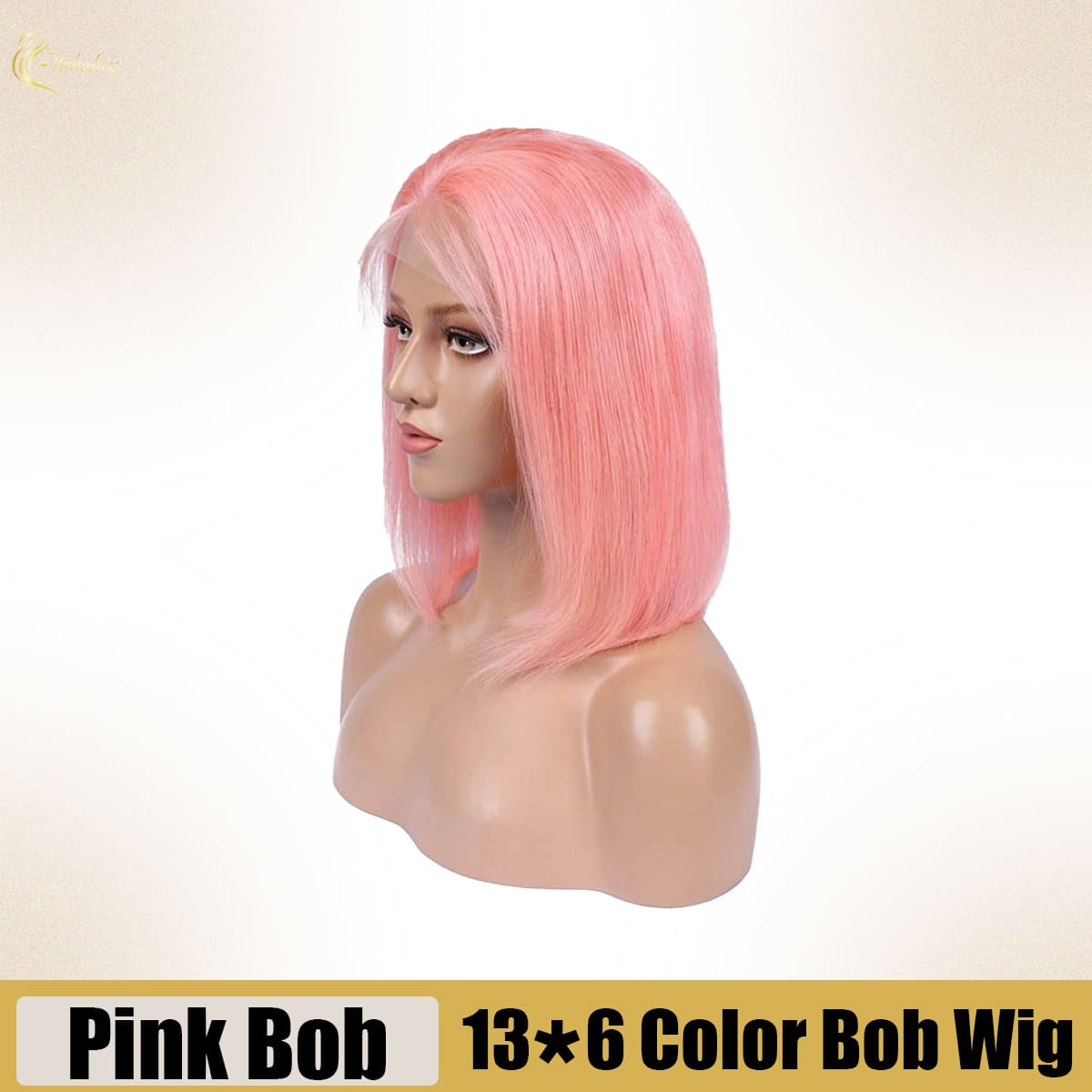 Yoholus Pink Bob Wig with 13*6 Transparent Lace Frontal
