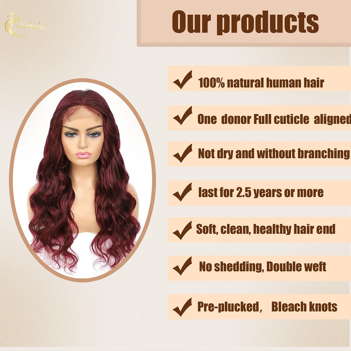 Yoholus Body Wave Wig with 13*4 Transparent Lace Frontal
