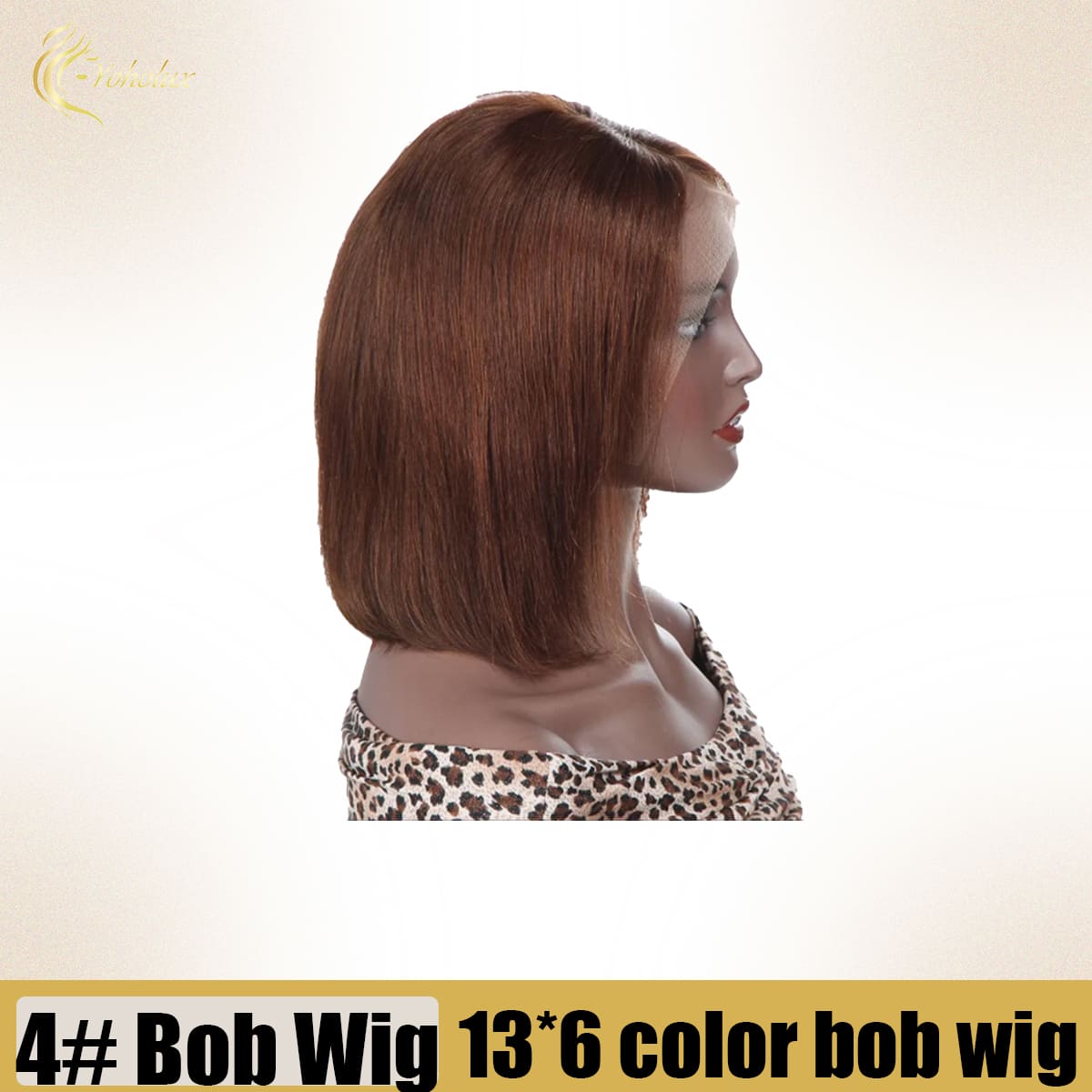Yoholus 4# Bob Wig with 13*6 Transparent Lace Frontal