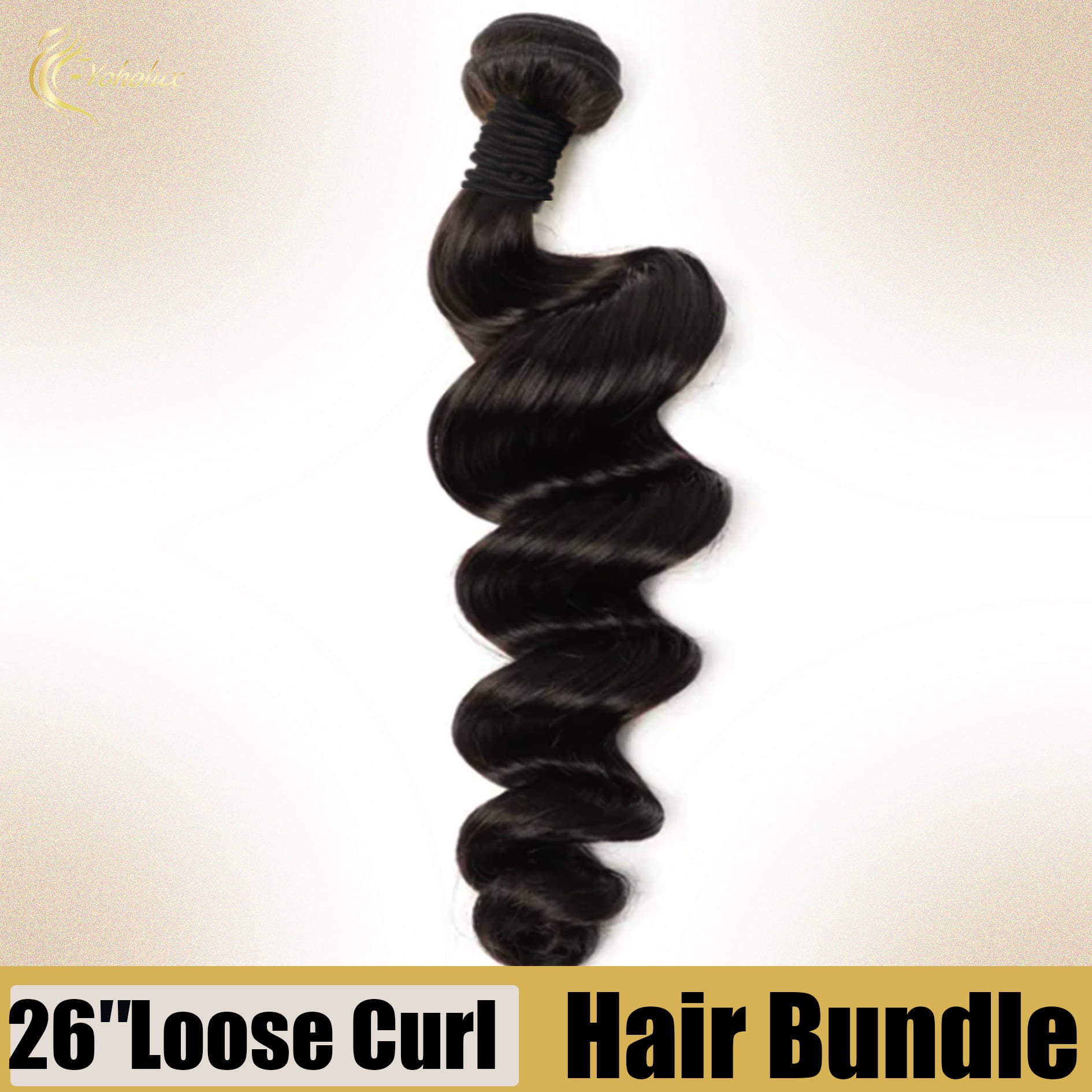 Yoholus Loose Curl Hair Bundle 100% Human Hair