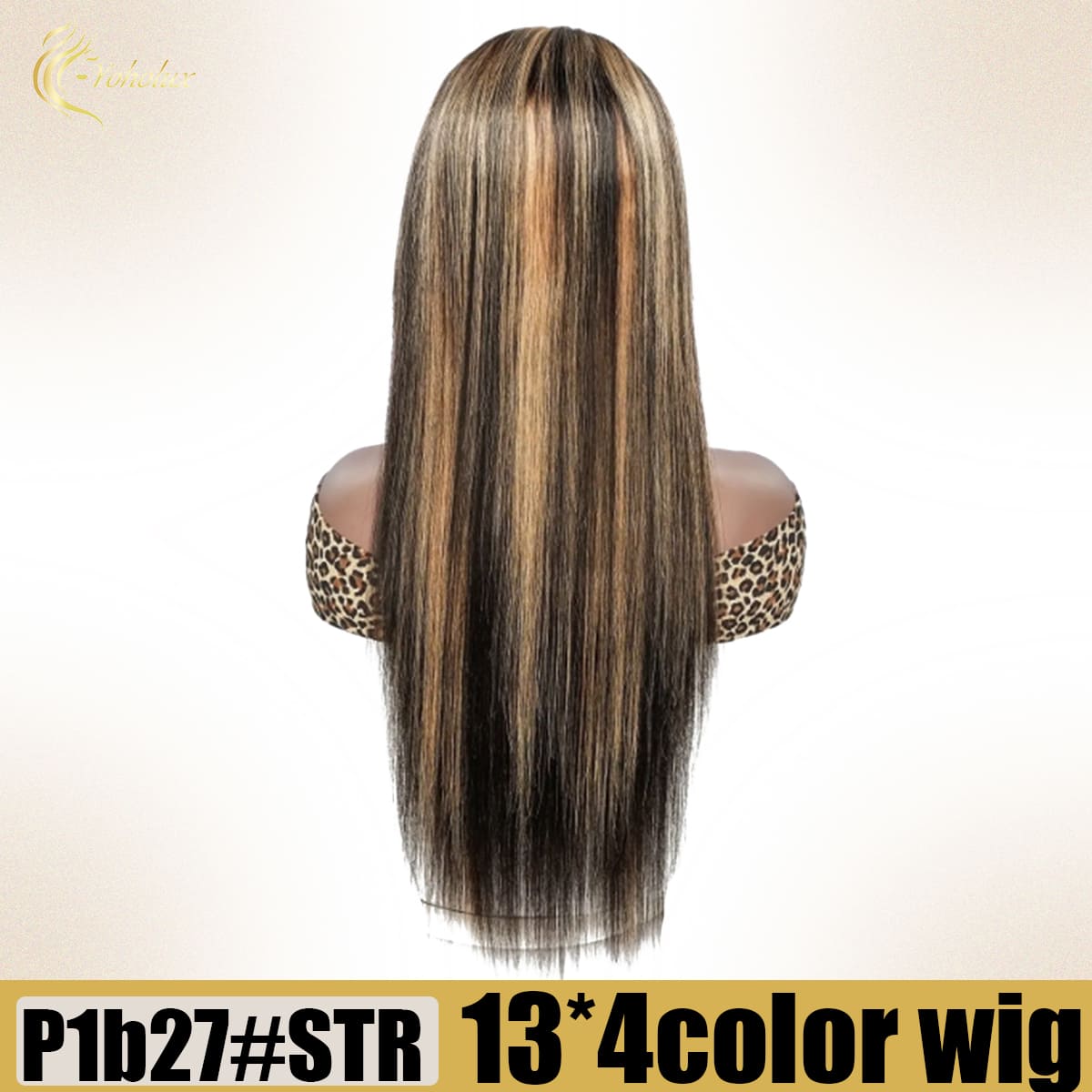 Yoholus P1b27# Straight Wig with 13*4 Transparent Lace Frontal