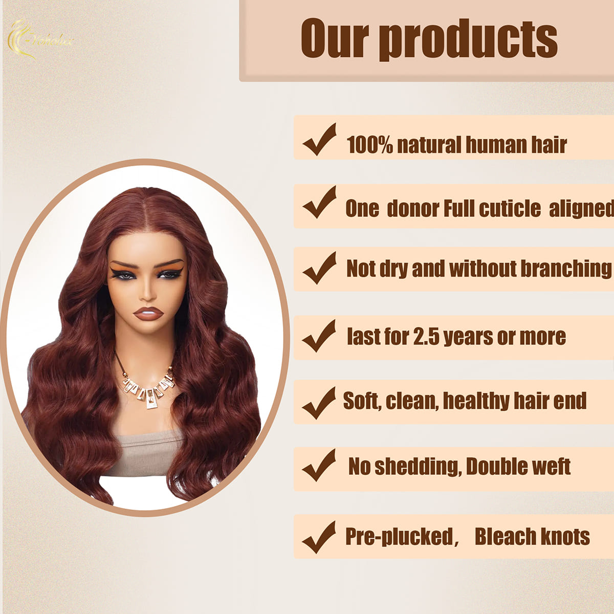 Yoholus Red Body Wave Wig with 13*4 Transparent Lace Frontal