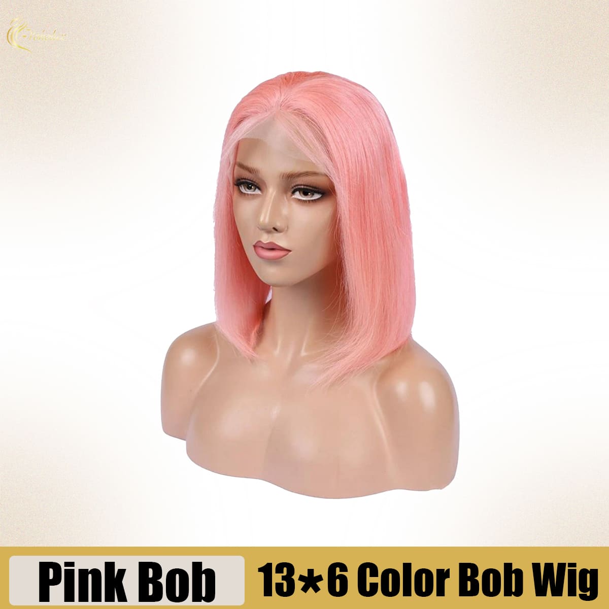 Yoholus Pink Bob Wig with 13*6 Transparent Lace Frontal