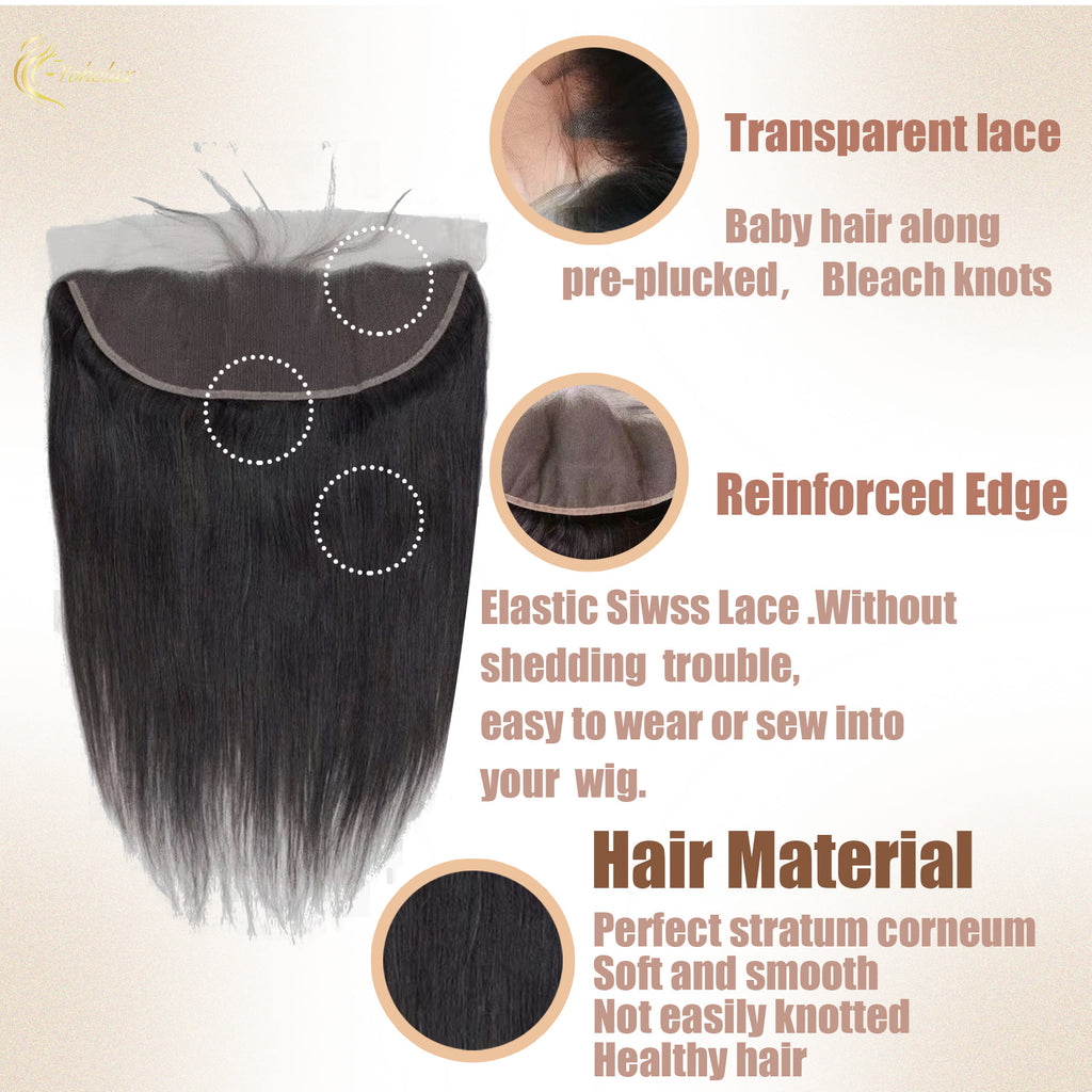 Yoholus Straight 13*4 Transparent Lace Frontal