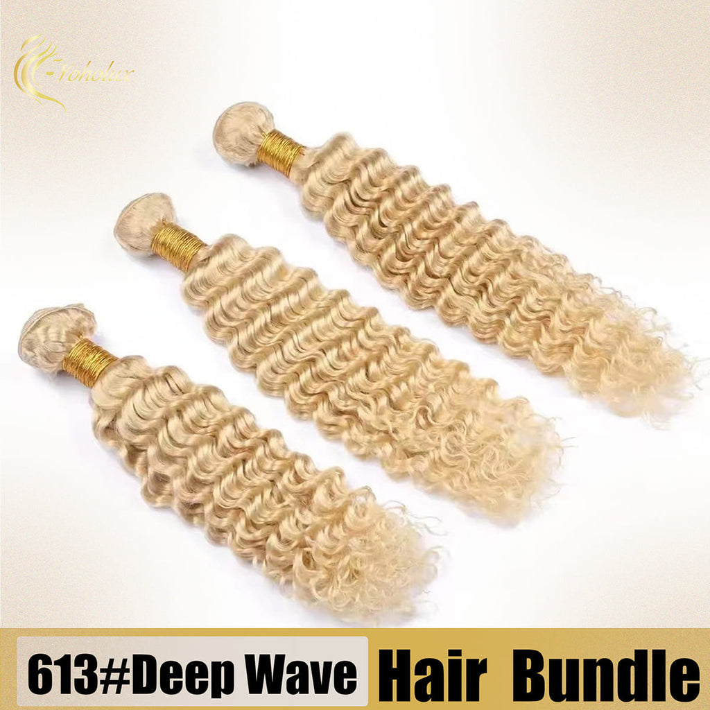 Yoholus 613 Deep Wave Hair Bundle 100% Human Hair