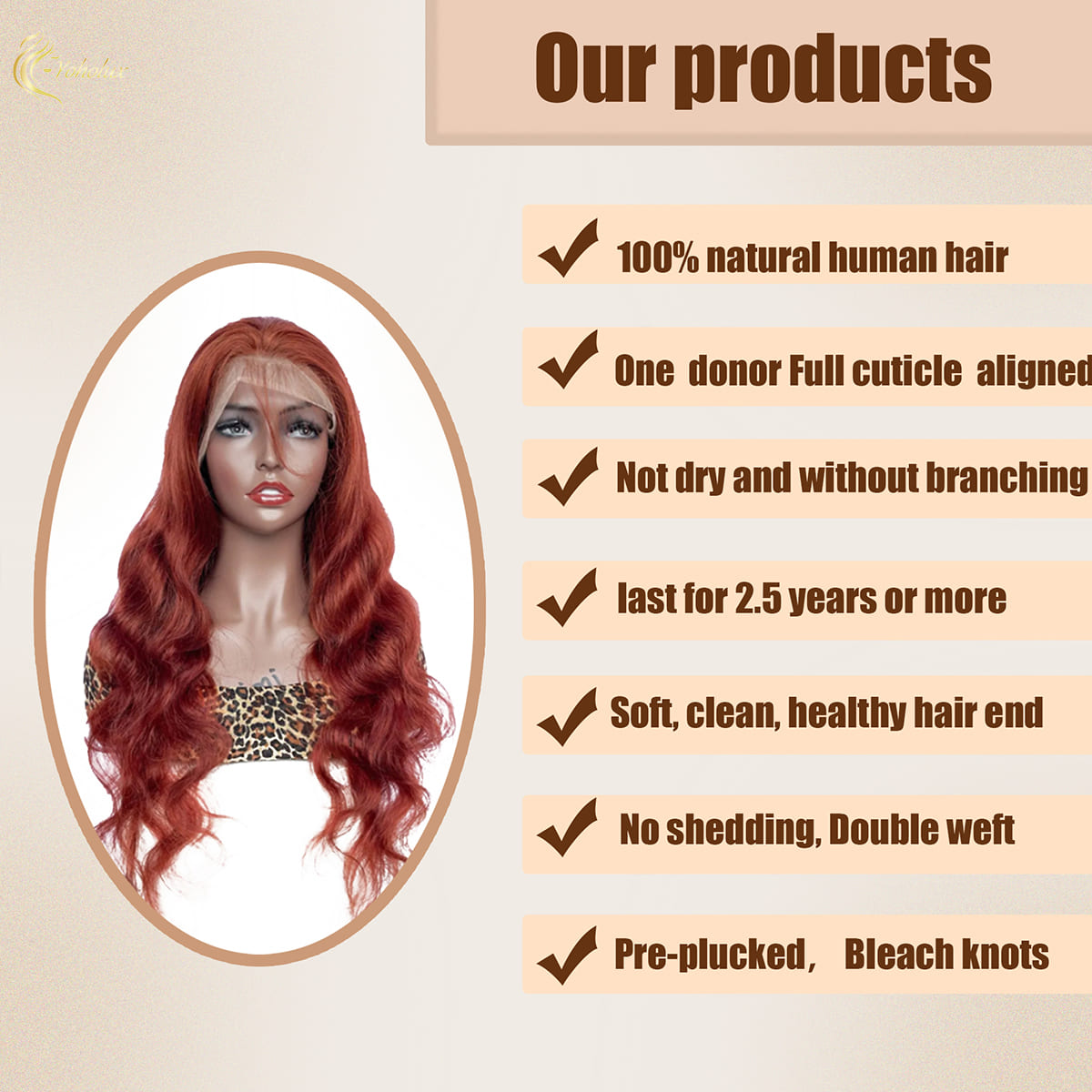 Yoholus Red Body Wave Wig with 13*4 Transparent Lace Frontal