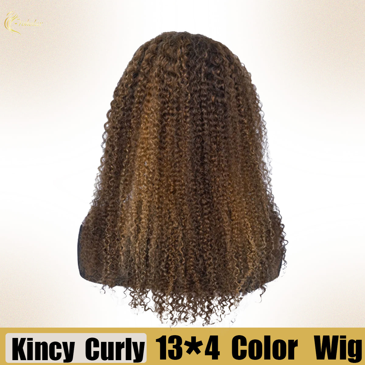 Yoholus P4-27 Kincy Curly Wig with 13*4 Transparent Lace Frontal