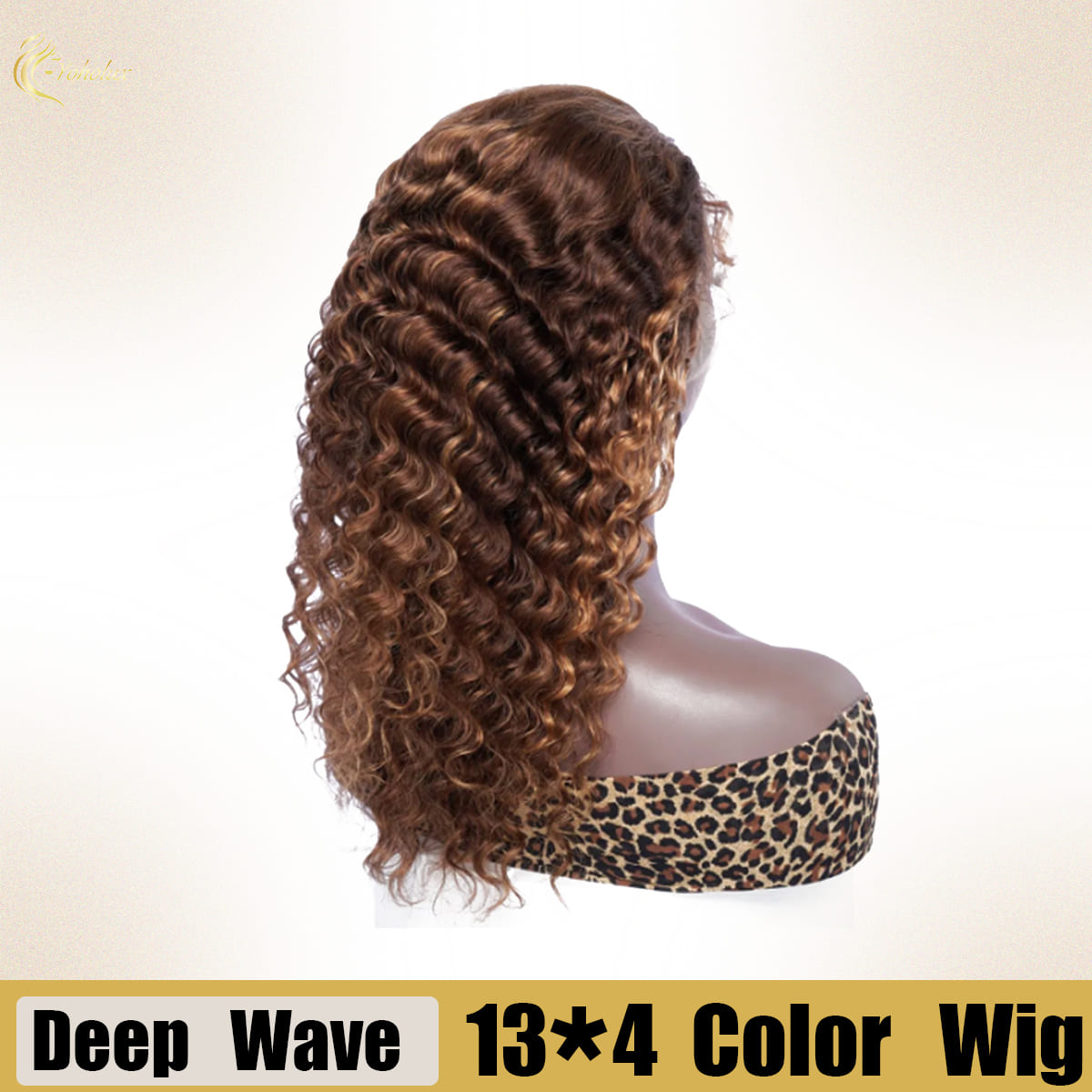 Yoholus P4-27 Deep Wave Wig with 13*4 Transparent Lace Frontal