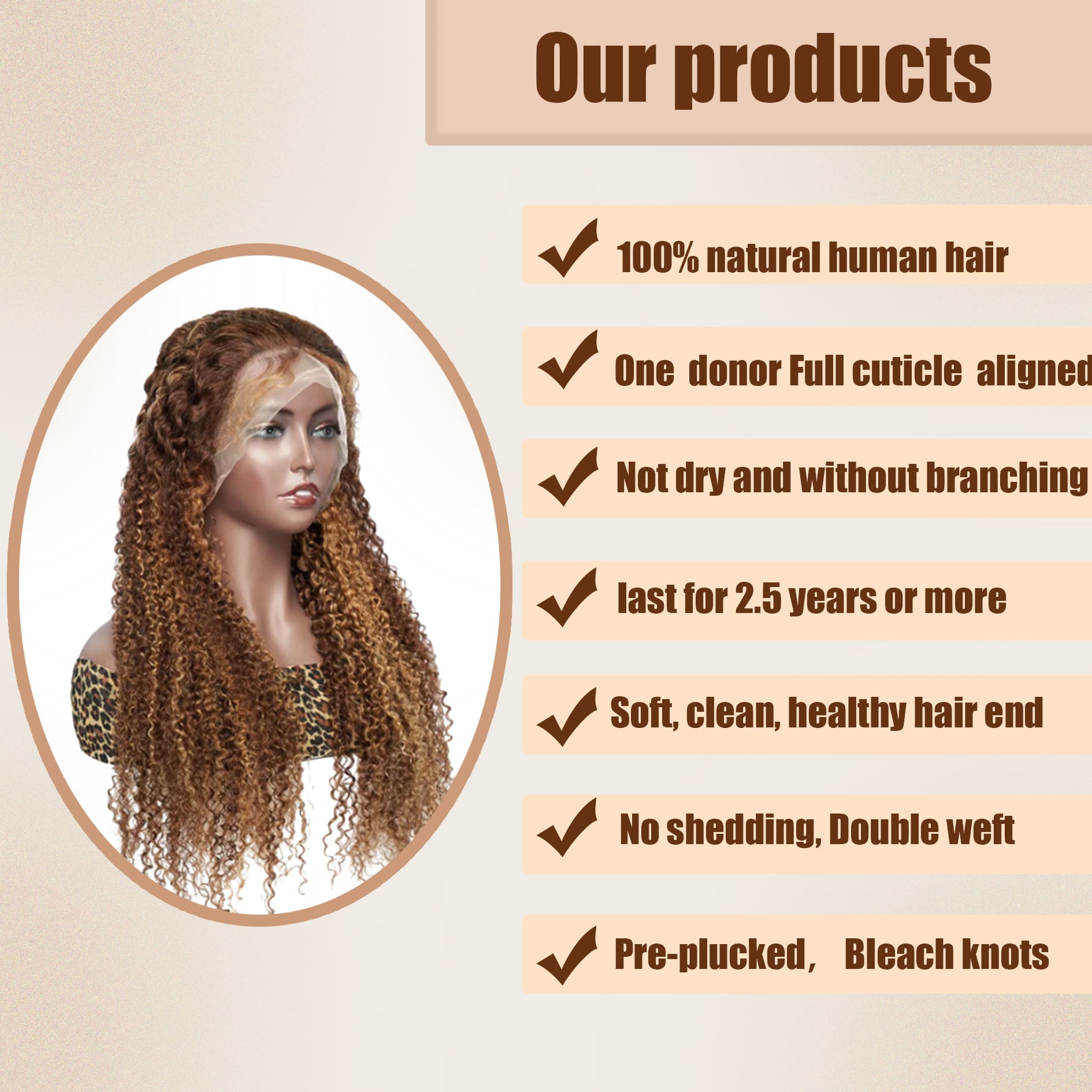 Yoholus P4-27 Jerry Curl Wig with 13*4 Transparent Lace Frontal
