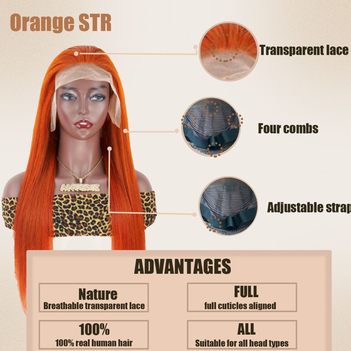 Yoholus 350 Straight Wig with 13*4 Transparent Lace Frontal