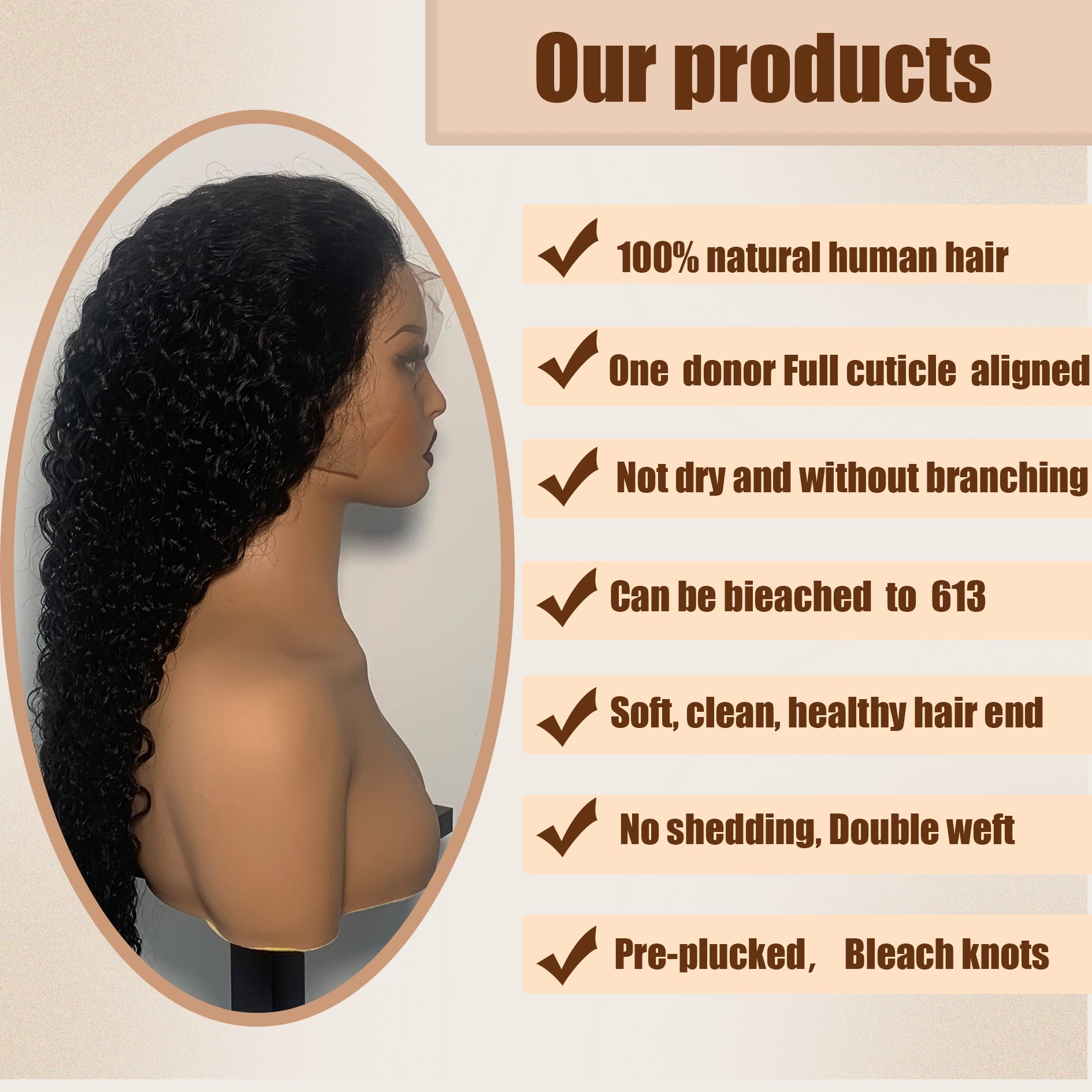 Yoholus 13*4 Lace frontal wig Deep Wave Transparent Lace Wig